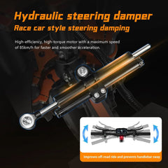 10000W72V35AH Dual Motor Off-road Electric Scooter Fastest 62  Range 65 Miles, Equipped with Hydraulic Suspension and NFC Screen