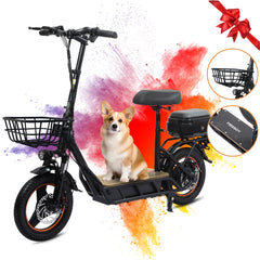 FREEBOY UK US Wholesale 14 Inch Tires E Scootor 150kg 750W Load with Seat Electric Scooter Adults