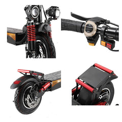 Free Shipping US Warehouse 1600w Dual Motor Scooter 10 Inch 31 MPH Fast Speed Long Battery Off-road Adults Electric Scooter