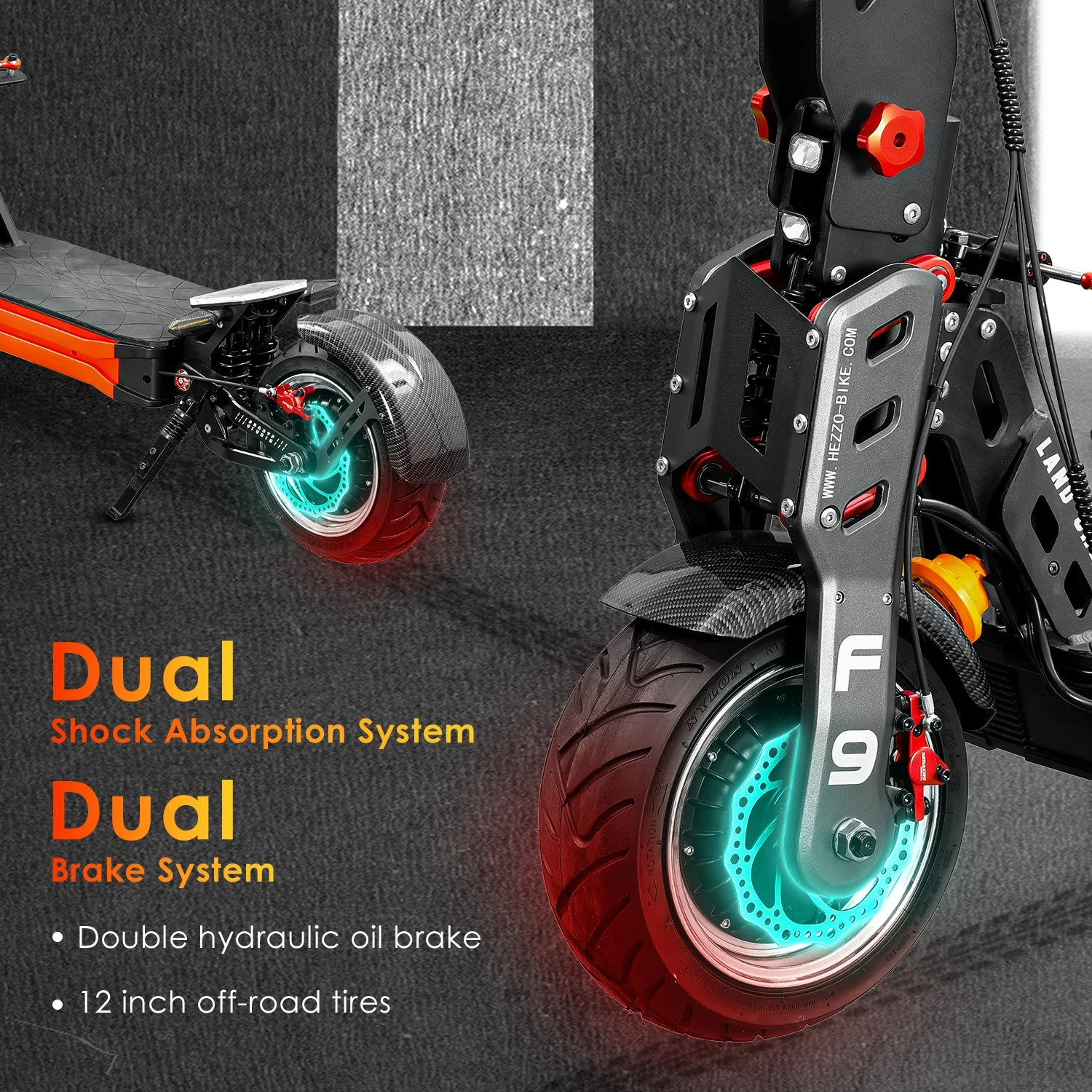 HEZZO US EU Warehouse Scooter 60v 8000w Dual Motors Powerful 90Km/h Electric Scooter Fat Tire Foldable 40Ah NFC Off Road Scooter