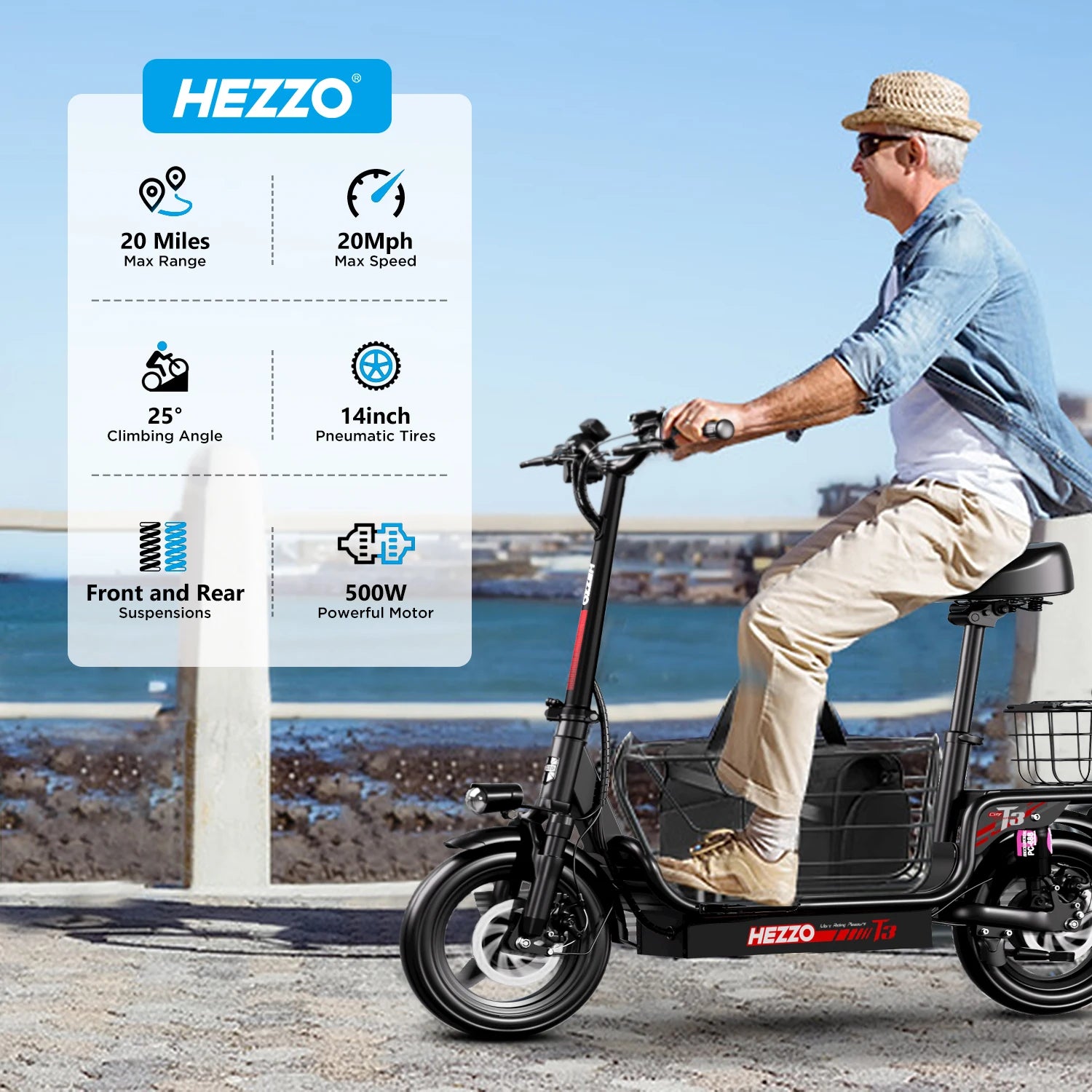 US UK EU Warehouse Electric Scooter with Seat in Stock Free Shipping 48V 500W 14inch Off-Road Scooter 15Ah 40Km Mobility Scooter