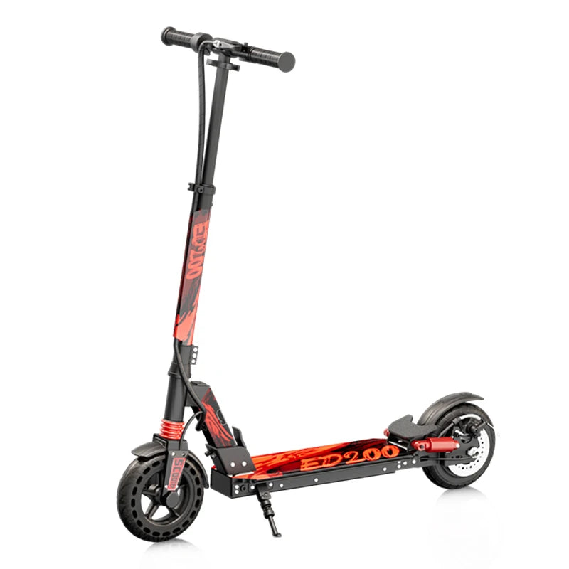 Wholesale Cheap ED200 Electric Scooter for Kids Powerful 200w Motor Disc Brake Shock  Alloy Frame Electronic Scooters
